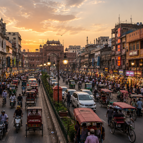 Chandni Chowk central avenue and shops