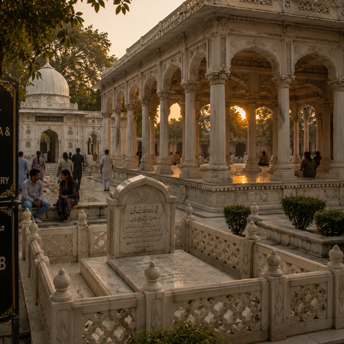64 marble pillars hall of Chausath Khamba