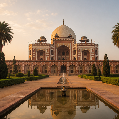 Grand Mughal facade of Humayun Tomb