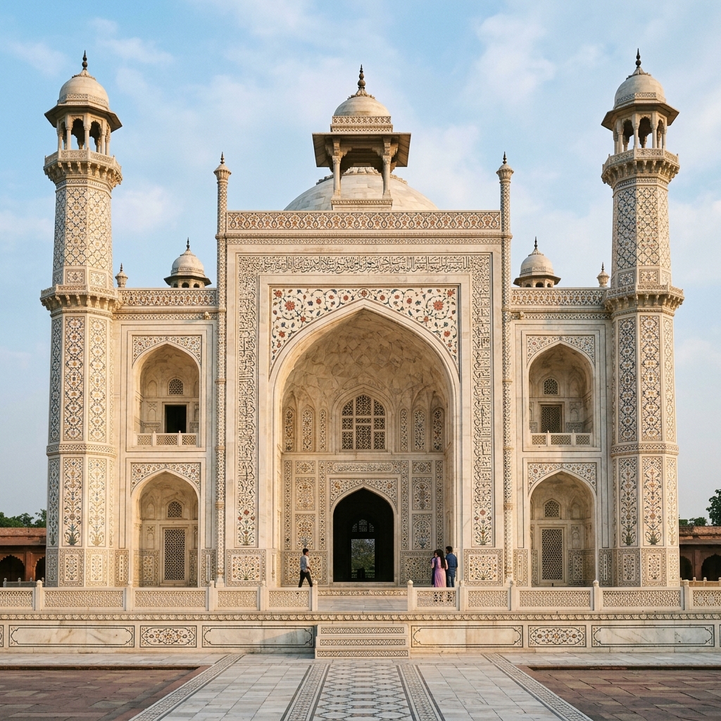 Baby Taj marble carvings and garden