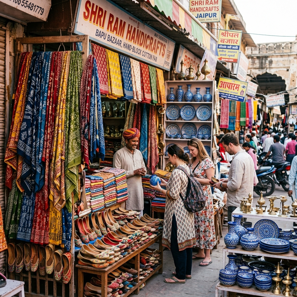 Silver ornaments in Johari Bazar Jaipur